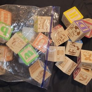 Childrens wood blocks set of 24, wooden blocks, toy blocks, 24 wood blocks, toys
